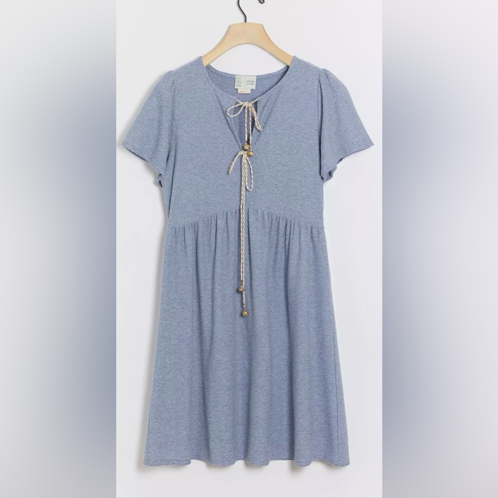 Anthropologie Saturday/Sunday Karisa Mini Dress in Dusty Blue Size Medium